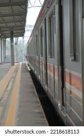 Train Station Platform Empty Of Visitors