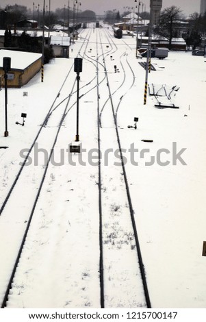 Image, Stock Photo winter Winter Weather Town