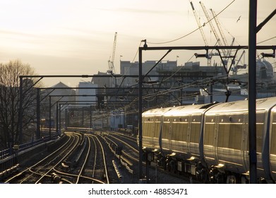 Train At Sunset, London.