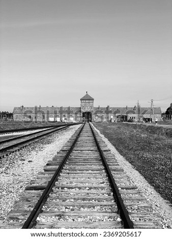 A train track in Auschwitz 