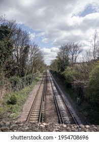 Train Track Image With Trees