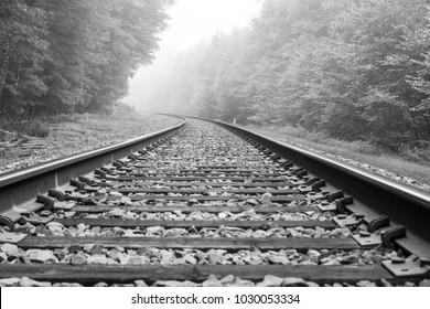 Train Track At The Schunemunk Mountain