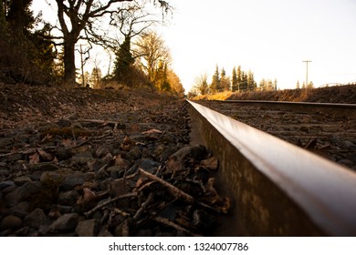 Train Track at Sunset
