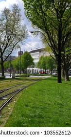 Train tracks in Munich Germany 