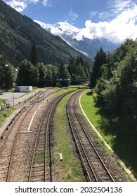 Train Tracks In Nature Chamonix France