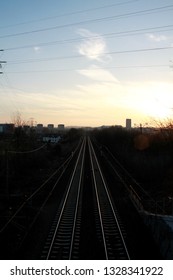 Train Tracks Sunset