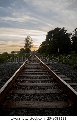 Train Tracks in the sunset