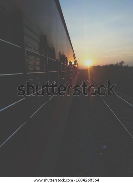 Train Travel in evening\
Time