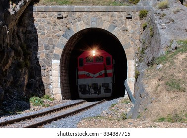 train in the tunnel