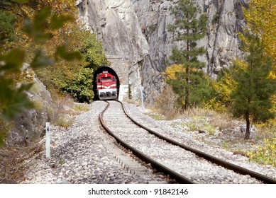 train in the tunnel