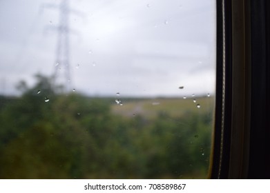 Train Window to countryside