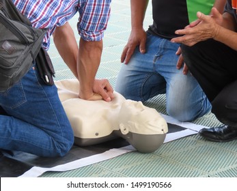 Training Activities On First Aid Methods To Let People Know CPR.