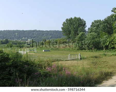Training field for a show jumping in Bulgaria