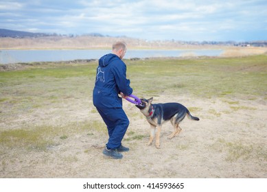 Training a German Shepherd. German Shepherd. Canine. Dog training. Pet.
