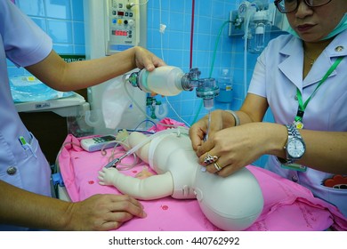 Training Infant Neonatal Resuscitation Cpr Cardiopulmonary Stock Photo ...