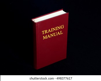 Training Manual Book Cover On Black Background