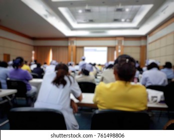 Training of nurses and nurse aides in thailand with background is blurred.