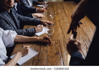 Training Of Restaurant Staff, Studying Wine List.