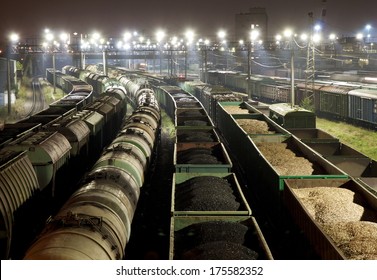 Trains shipping coal, grain and fuel oil