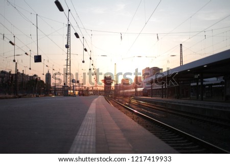 Trainstation during Sunset