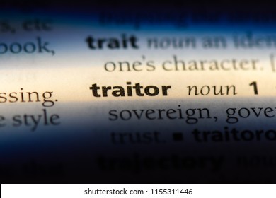 Traitor Word In A Dictionary. Traitor Concept.