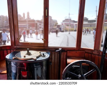 Tram Interior View In Taksim Square