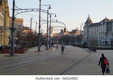 Tram Waiting in the Stop
