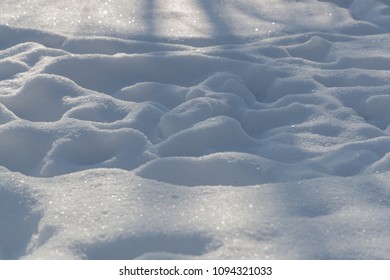 Trampled White Snow In The Daytime