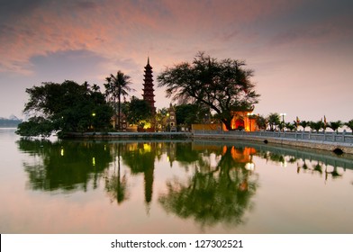 Tran Quoc Pagoda In Sunset