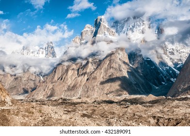 Trango Group Seen From Baltoro Glacier