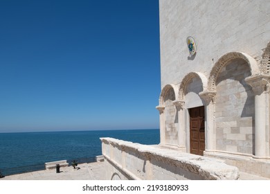 Trani View Of South Italian Heritage Site. Cityscape Of A Unique Mediterranean Jewel.