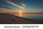 Tranquil Beach Sunset. Sunset on the beach at Lake McConaughy, Nebraska.