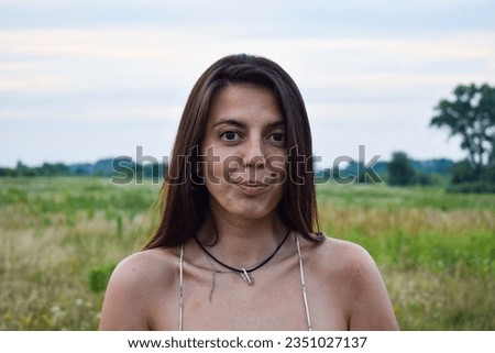 Similar – woman, smile, glasses, nature