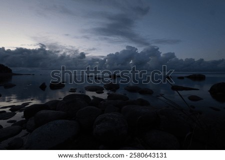 Similar – Image, Stock Photo A tranquil evening scene with typical Dutch houses and a windmill reflected in the calm waters of Zaanse Schans