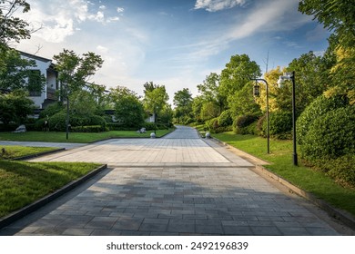 Tranquil Garden Pathway on a Sunny Day - Powered by Shutterstock