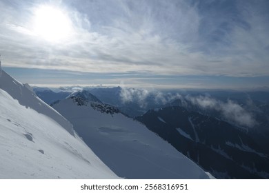 Tranquil Lake With Lush Green Forest, Snow-Capped Mountain, Blue Sky And White Clouds - Powered by Shutterstock