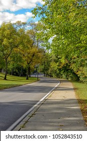 Tranquil Road Of Schenley Park In Pittsburgh USA.