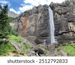 Tranquil Telluride mountain landscape waterfall