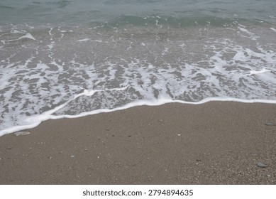 tranquility wave reaching the seashore relaxation