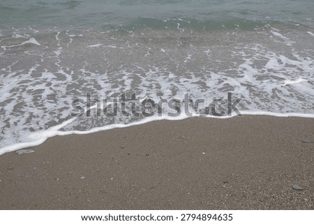 tranquility wave reaching the seashore relaxation