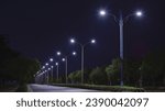The tranquil,romantic and beautiful street light at scenic night in Taiwan Provincial Highway 1.for branding,calender,postcard,screensave,wallpaper,poster,banner,cover,website.High quality photography