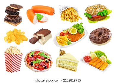 Trans Fats In Pizza, Fish, Sausages, Chips, Burger, Breaded Cutlet And Cake 
