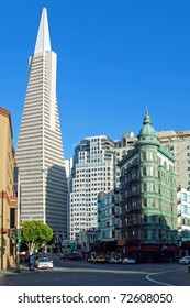 Transamerica pyramid bank building in San Francisco.