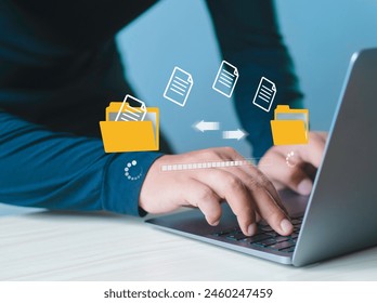 Transferring data between folders, backup data, exchanging files in folders, sending documents over the Internet, DMS. Loading virtual documents into another folder.