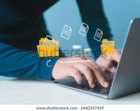Transferring data between folders, backup data, exchanging files in folders, sending documents over the Internet, DMS. Loading virtual documents into another folder.