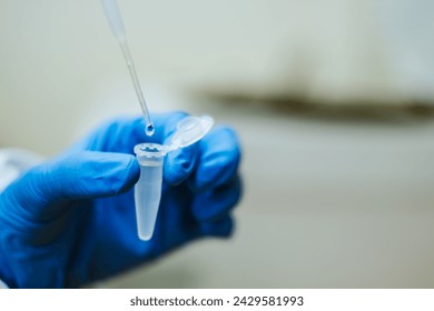 Transferring Liquid Sample into Eppendorf Tube with Micropipette