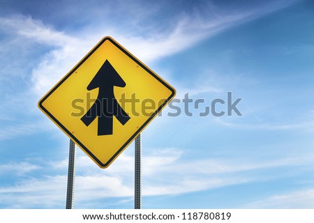 Transformed road sign as symbol of Teamwork