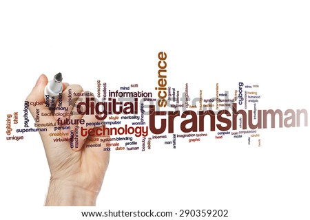 Transhuman word cloud concept