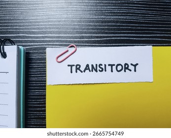 Transitory writting on table background.
