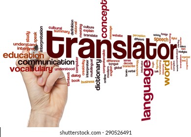 Translator word cloud concept